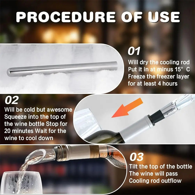 Stainless Steel Wine Chiller S - огляд і ціна Wine Aerator Pour