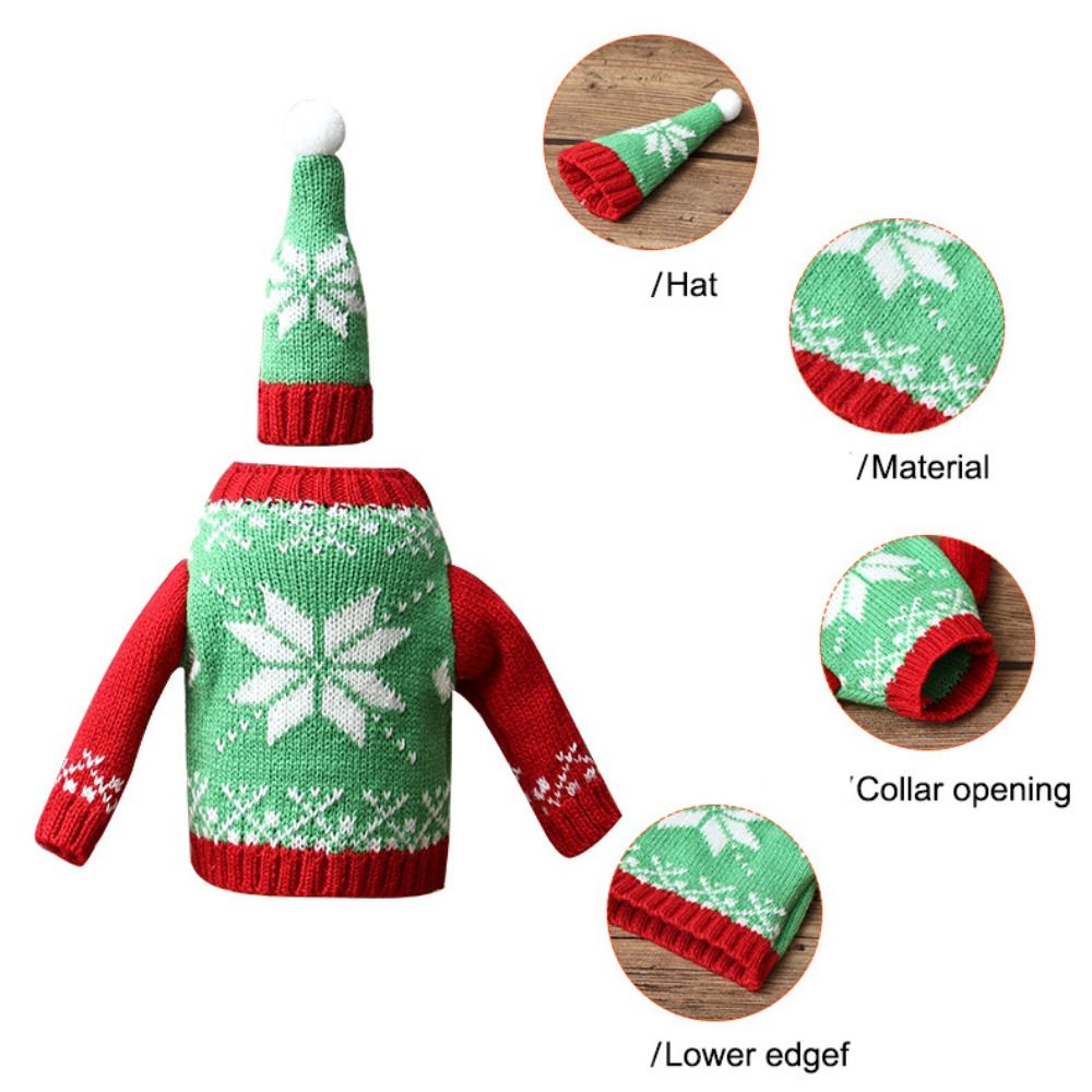 Elk Wine Bottle Cover Snowflak - огляд і ціна Wine Beer Hat